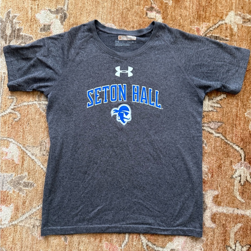 Seton Hall Under Armour Kids Large Charcoal Grey shirt T-shirt athletic